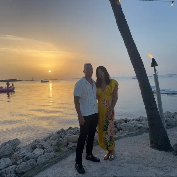 Farm RIO Spring Awakening Placed Floral Linen Dress - Picture 7 of 7